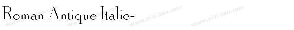 Roman Antique Italic字体转换